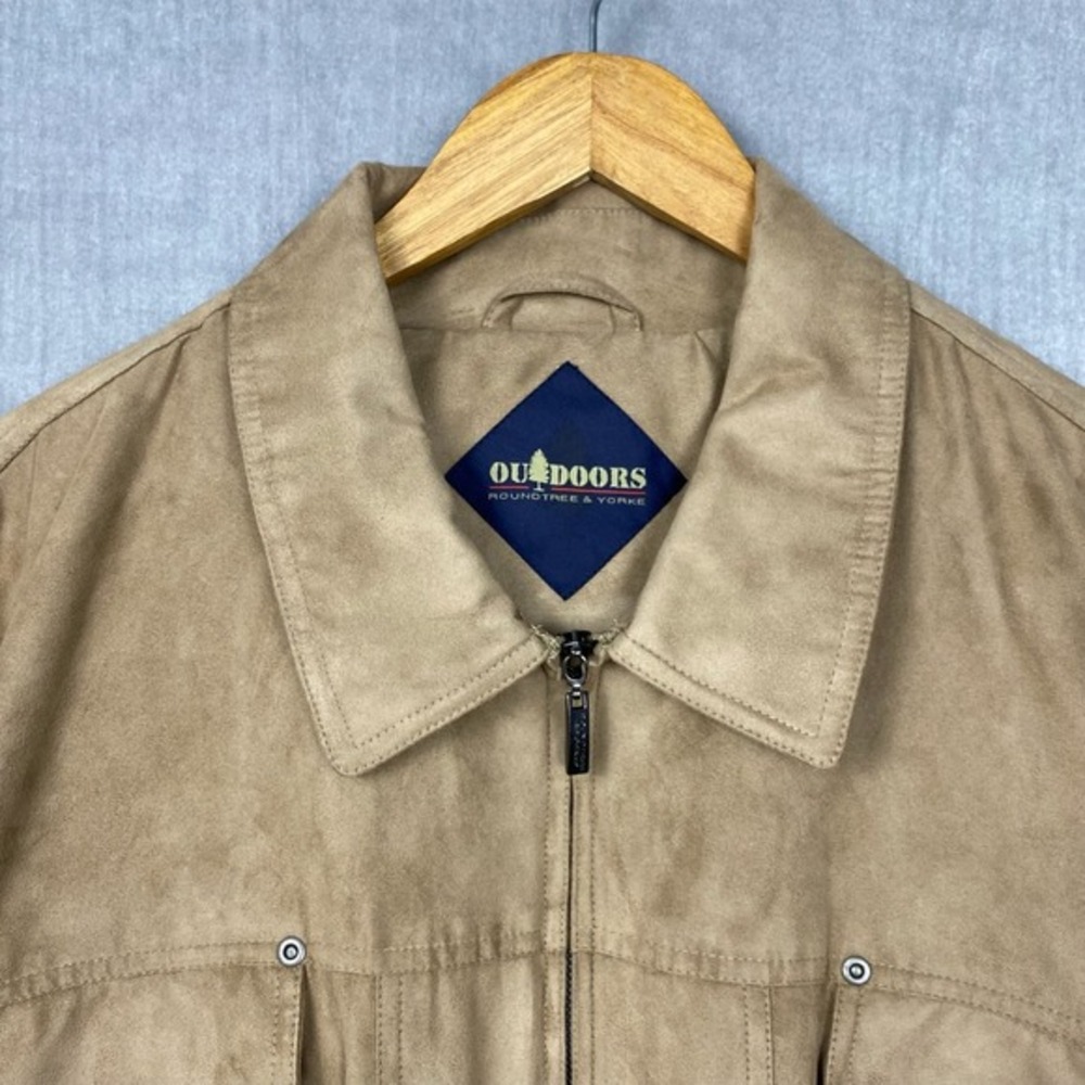 Roundtree & Yorke Jacket Mens 2X Microsuede Harrington Wind Water Resistant - Picture 3 of 15
